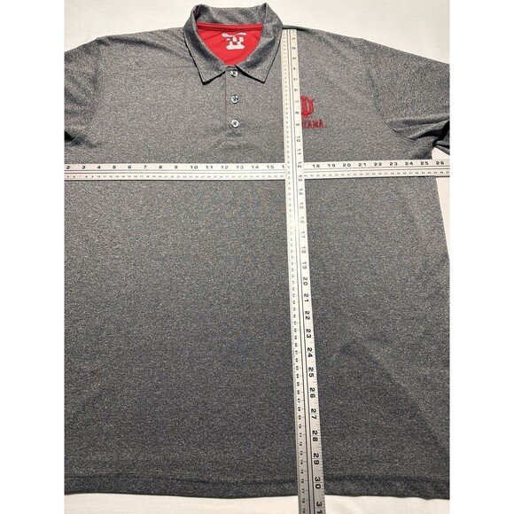 Indiana Hoosiers Champion Polo Golf Shirt IU Grey Mens Size 2XL XXL NCAA - Picture 5 of 8
